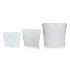 White Plastic Pots & Buckets